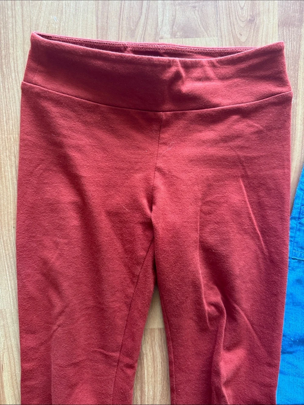 Cat & Jack 3 Girls pants: 1 Blue Elastic-Waist Denim + 2 Leggings